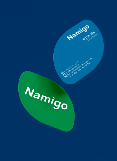 Die-cut business card for Namigo